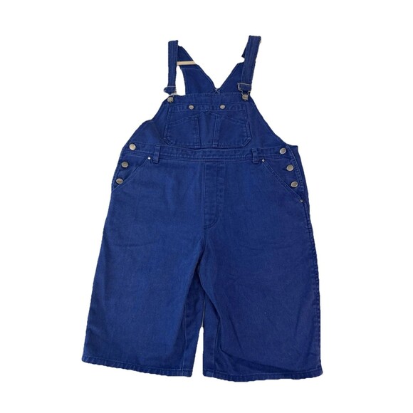 veg J MacInally’s Blue Denim Jean Carpenter Shortalls Bib Overalls Sz 13-14 y2k - Picture 5 of 13